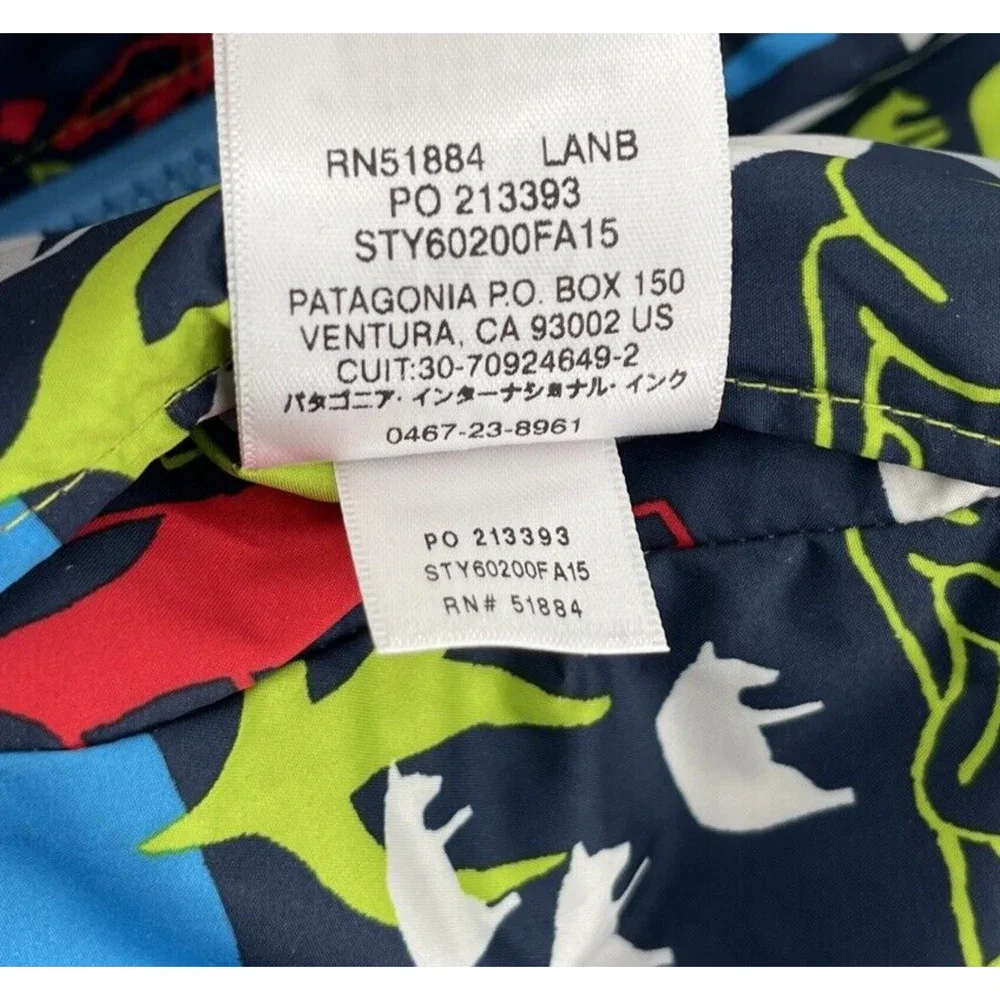 Patagonia Reversible Puffer Vest‎ 12-18 Months Blue Animals Style 60200